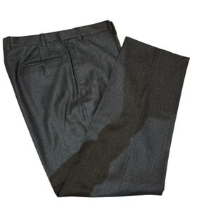 Vintage Men's Trussini Boyd's Wool Cashmere Gray Pants Flat Front Approx. 35/31